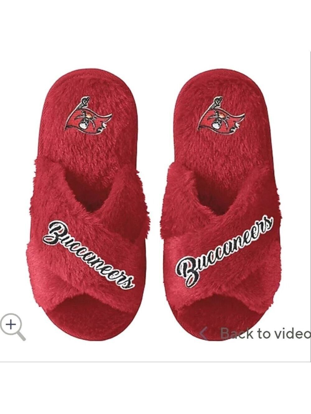 NFL BUCCANEERS WOMEN'S FUR SLIPPERS SIZE S OR XL